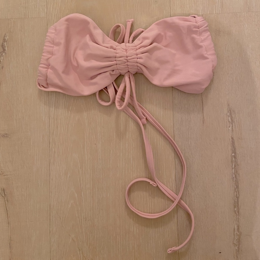 Aerie Pink Strapless Bikini Top